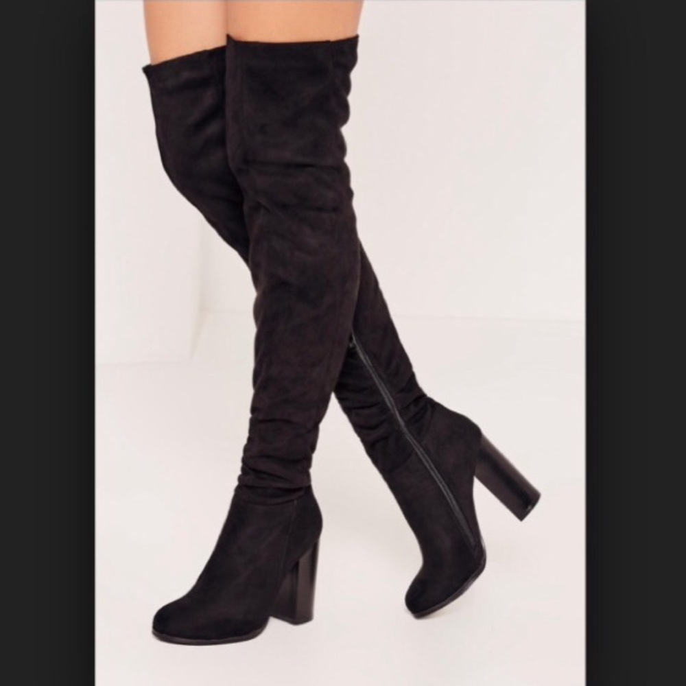 Missguided knee high black boots!